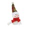 Roman 8" Plush Jolly Snowman with Plaid Santa Hat Decorative Christmas Ornament